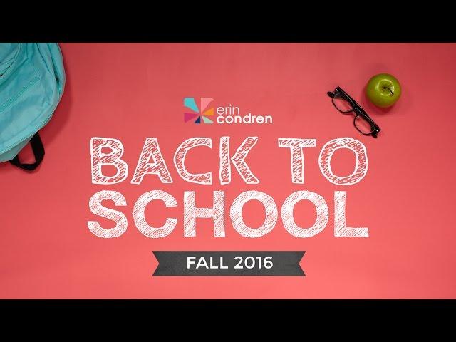 Erin Condren Back To School 2016