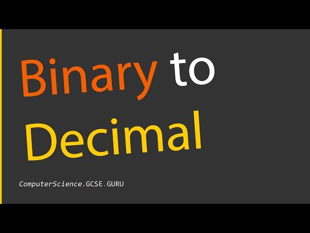 How to convert binary to decimal