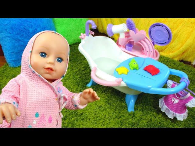 Игры для девочек с Беби Бон - Новая ванна для куклы Анабель. Видео с куклами