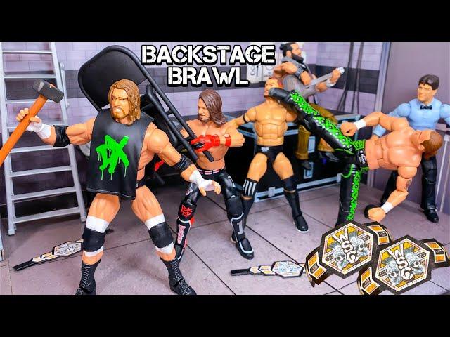 DX vs AJ Styles & Finn Bálor - Backstage Brawl Action Figure Match!