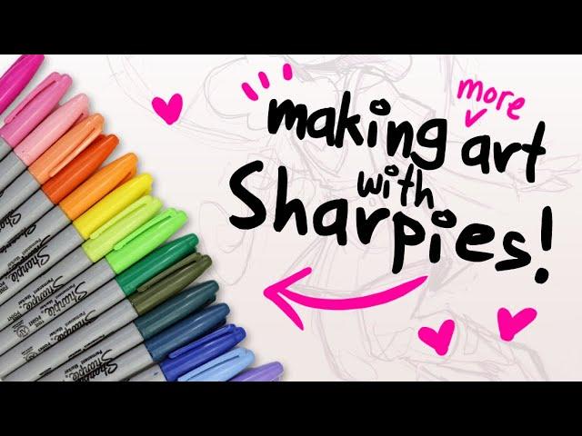 REDEEMING MYSELF? | Drawing Something with Sharpie Markers Again | Permanent Marker Art