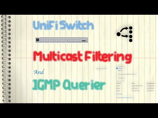 Ubiquiti UniFi Switch - Multicast Filtering and IGMP Querier (IGMP Snooping)