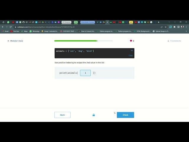 61 Module 5 Quiz | Introduction to Python | Sololearn