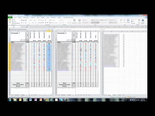 Excel: Difference of two columns