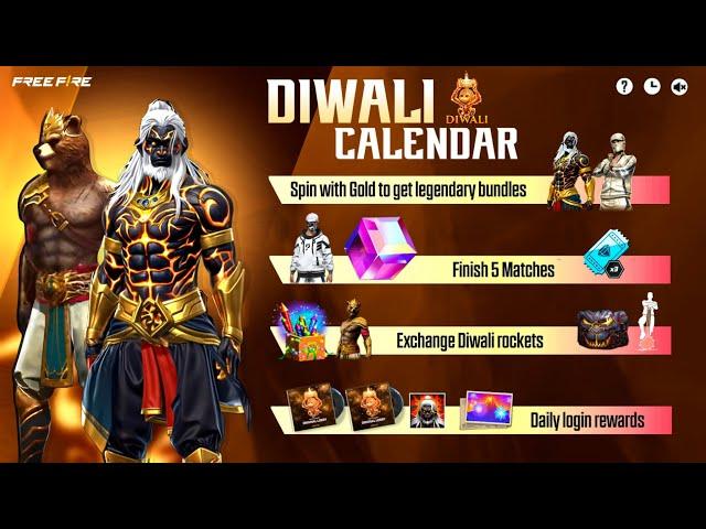 Diwali Event 2024 | free fire new event | Ff New Event | Upcoming events in free fire