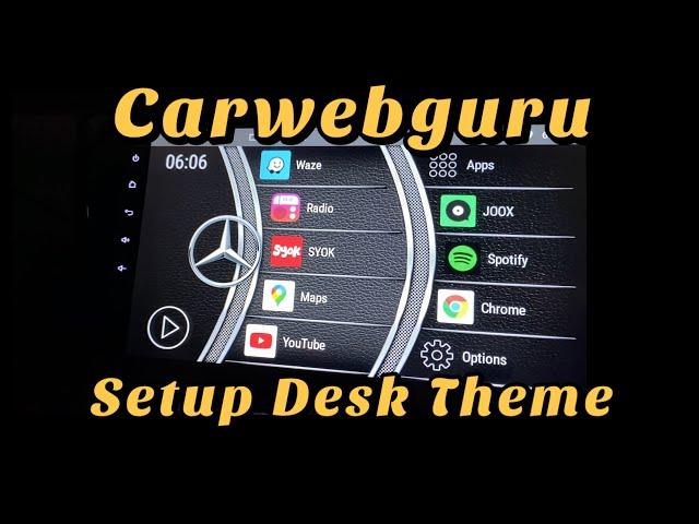 Install & Setup DESK - A Free Theme in Car Web Guru Launcher - Stylish Design