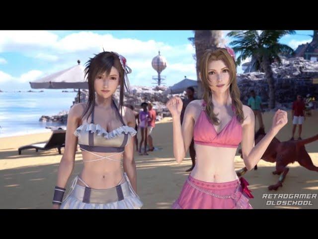 Final Fantasy VII Rebirth Tifa and Aerith in Swimsuit