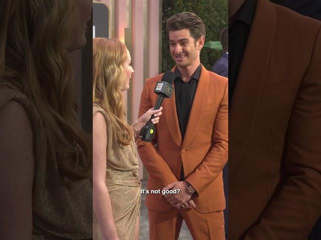 Amelia Dimoldenberg  and Andrew Garfield's red carpet chemistry at the #GoldenGlobes