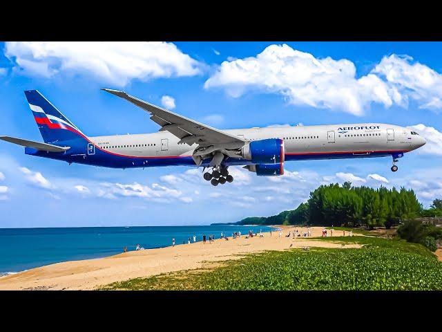 ️ 100+ CLOSE UP TAKEOFFS & LANDINGS in 1 HOUR  Phuket Airport Plane Spotting Thailand [HKT/VTSP]