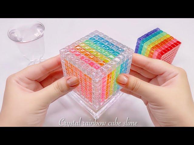 【ASMR】BIGクリスタルレインボーキューブスライム【音フェチ】Crystal rainbow cube slime 크리스탈 레인보우 큐브 슬라임