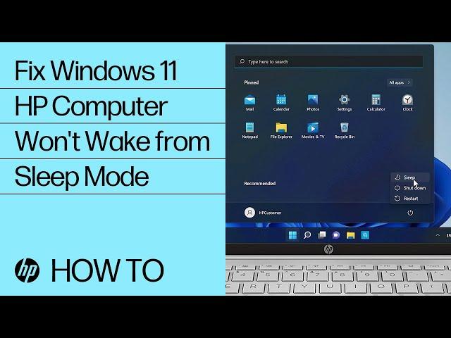 Fix Your Windows 11 HP Computer When It Doesn’t Wake from Sleep Mode | HP Notebooks | HP Support