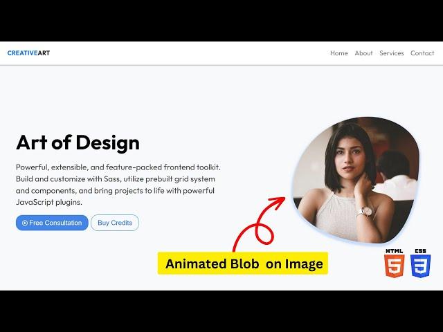 How to Make an Animated Blob with an Image in it CSS | CSS Animation