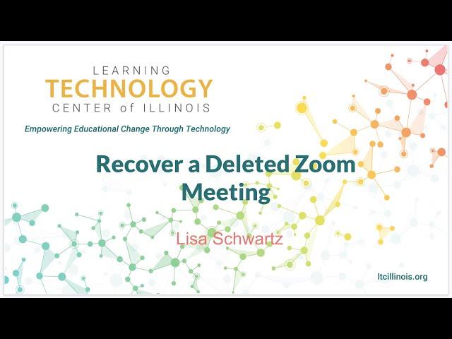 Recover a deleted Zoom meeting