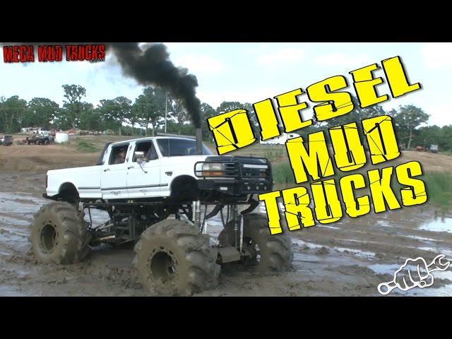 BIG DIESEL MUD TRUCKS BOGGING in Oklahoma