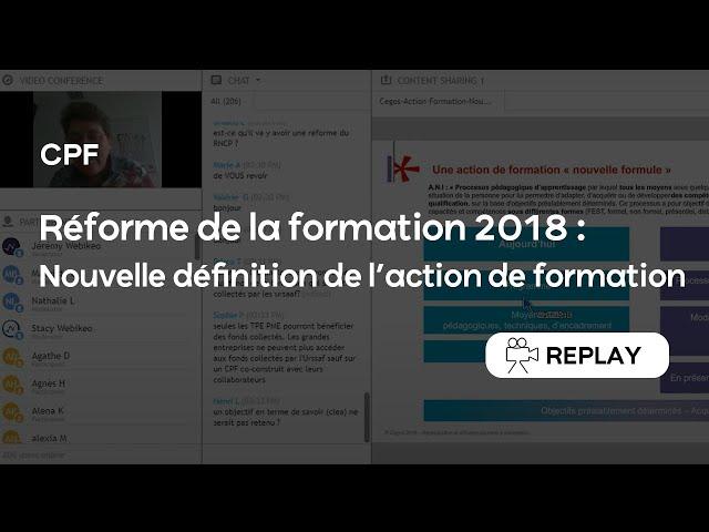 Réforme de la formation 2018 : Nouvelle définition de l’action de formation