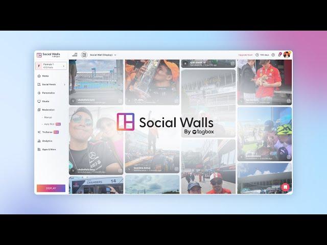 Tagbox Display is now Social Walls, a dedicated event engagement solution.