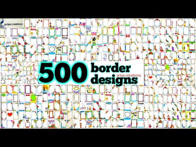 500 Border Designs | 100 Border Designs Compilation | 200 Border Designs for project | 500 borders