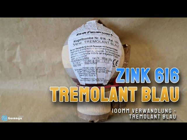 4K | Zink 616 Kugelbombe 100mm Verwandlung - Tremolant Blau