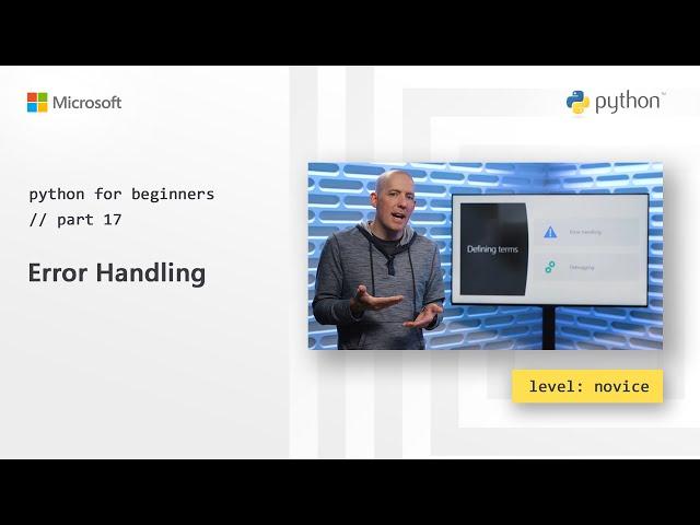 Error Handling | Python for Beginners [17 of 44]