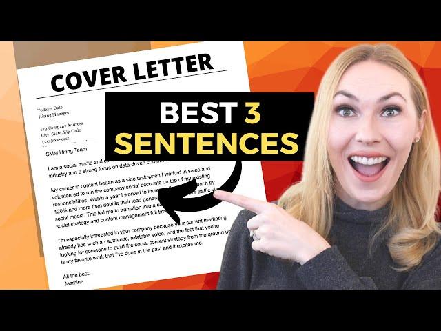 PROVEN 3 Sentence Cover Letter - Best Cover Letter Format & Examples