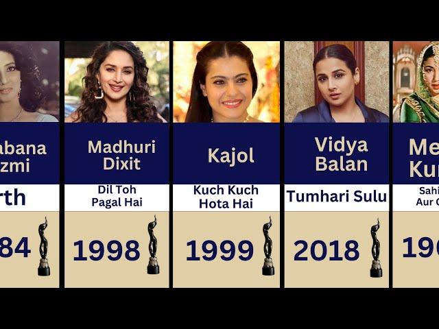 All Winners of Best Actress - Filmfare Awards 1954 - 2024