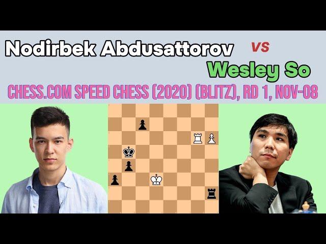 How To Play Chess: Nodirbek Abdusattorov vs Wesley So || chess.com Speed Chess 2020, RD 1