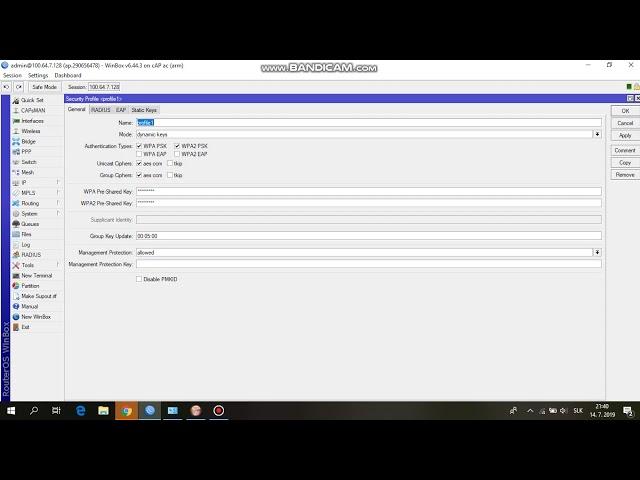 Show, hide  and change wifi password in Winbox - Mikrotik wiki