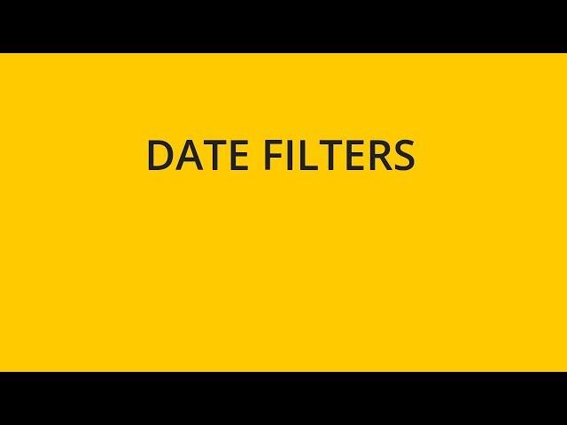 Date Filter | Sisense Tutorials: Filtering Dashboard Data