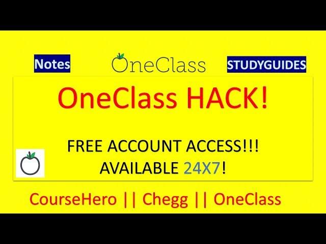 OneClass Free account | Oneclass Hack