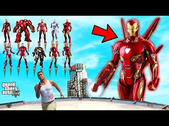 i Found Super GIANT IRON MAN & 20 IRONMANs in GTA 5 ! GTA V GAMEPLAY