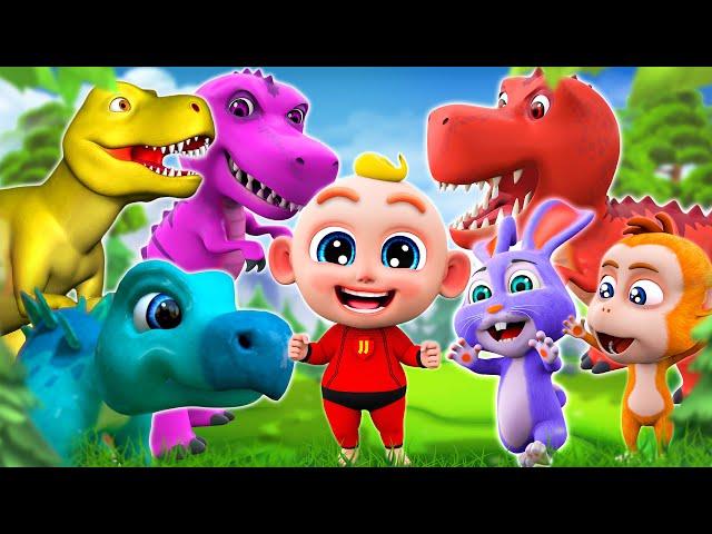 A Day in Dinosaur World  T-Rex is Coming | Dinosaur Song | NEW More Nursery Rhymes & Baby Songs