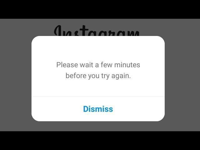 Fix instagram login problem with facebook | please wait a few minutes before you try again instagram