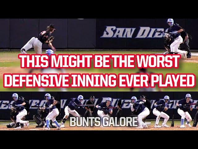 Maybe the worst defensive inning of baseball ever, a breakdown