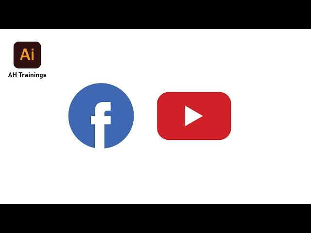 How to make Facebook logo / How to make YouTube logo in illustrator / illustrator Tutorial