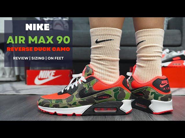 WATCH Before You Buy: Nike Air Max 90 Reverse Duck Camo Review | Sizing & On Feet