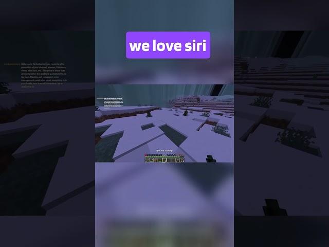 we love siri  #minecraft