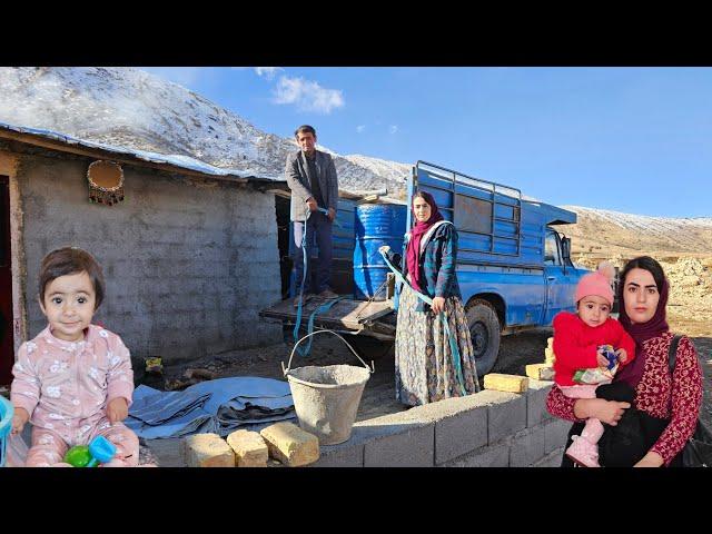 Parisa's winter trip and providing fuel for the house heater ️/ nomadic documentary