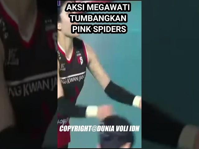 SPIKE KERAS MEGAWATI BERHASIL TUMBANGKAN PINK SPIDERS #megawatihangestri #ligakorea #redsparks