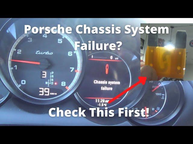 Porsche Cayenne Chassis System Failure