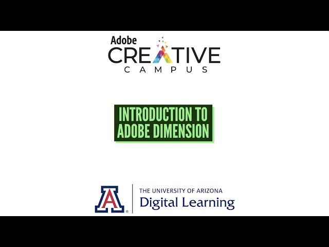Introduction to Adobe Dimension