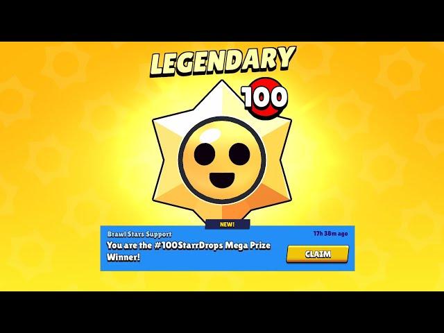 LUCKIEST PLAYER IN Brawl Stars | 100 Legendary Starr Drops