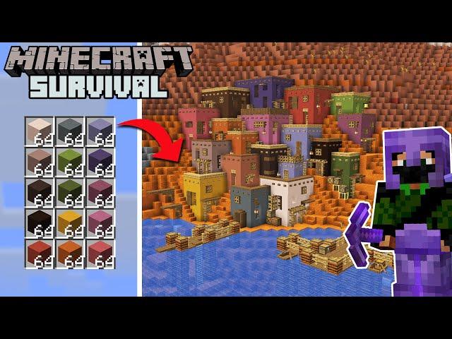Multicoloured Mesa Village! - Minecraft 1.19 Survival | Episode 43
