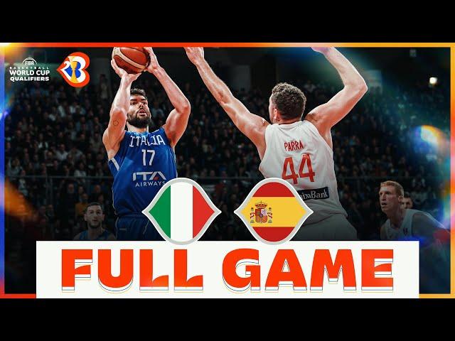 Italy v Spain | Basketball Full Game - #FIBAWC 2023 Qualifiers