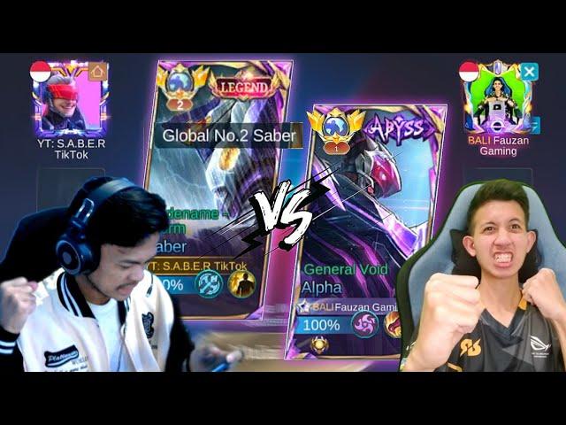 DITANTANG BY1 SAMA ALPHA FAUZAN GAMING LAWAN TOP GLOBAL SABER, SIAPA MENANGMOBILE LEGENDS