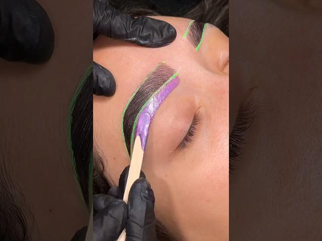 Brow waxing process  #browshaping #browlamination #browlaminationandtint