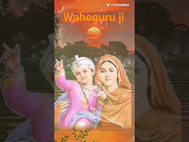 Sri guru govind singh ji bachpan vich mata gujri ji nl️️ waheguru g  #shortvideo