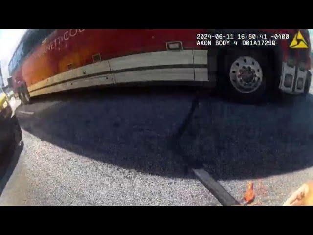 Dashcam video shows Atlanta officers trying to disable hijacked Gwinnett transit bus