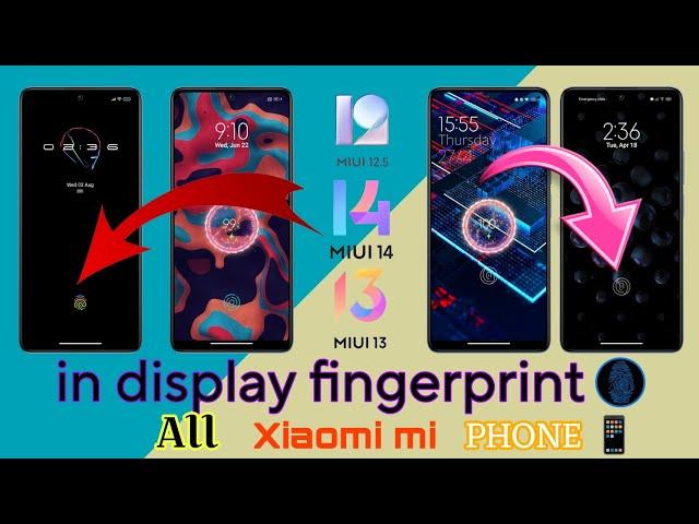 in display fingerprint on your xiaomi phone. best theme for MIUI 14 Theme Miui 13 theme