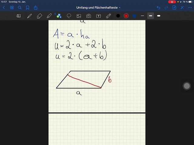 3.2 Parallelogramm (Höhe Seite b)