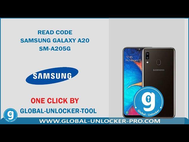 Read Code Samsung Galaxy A20 SM-205G By Global Unlocker Pro